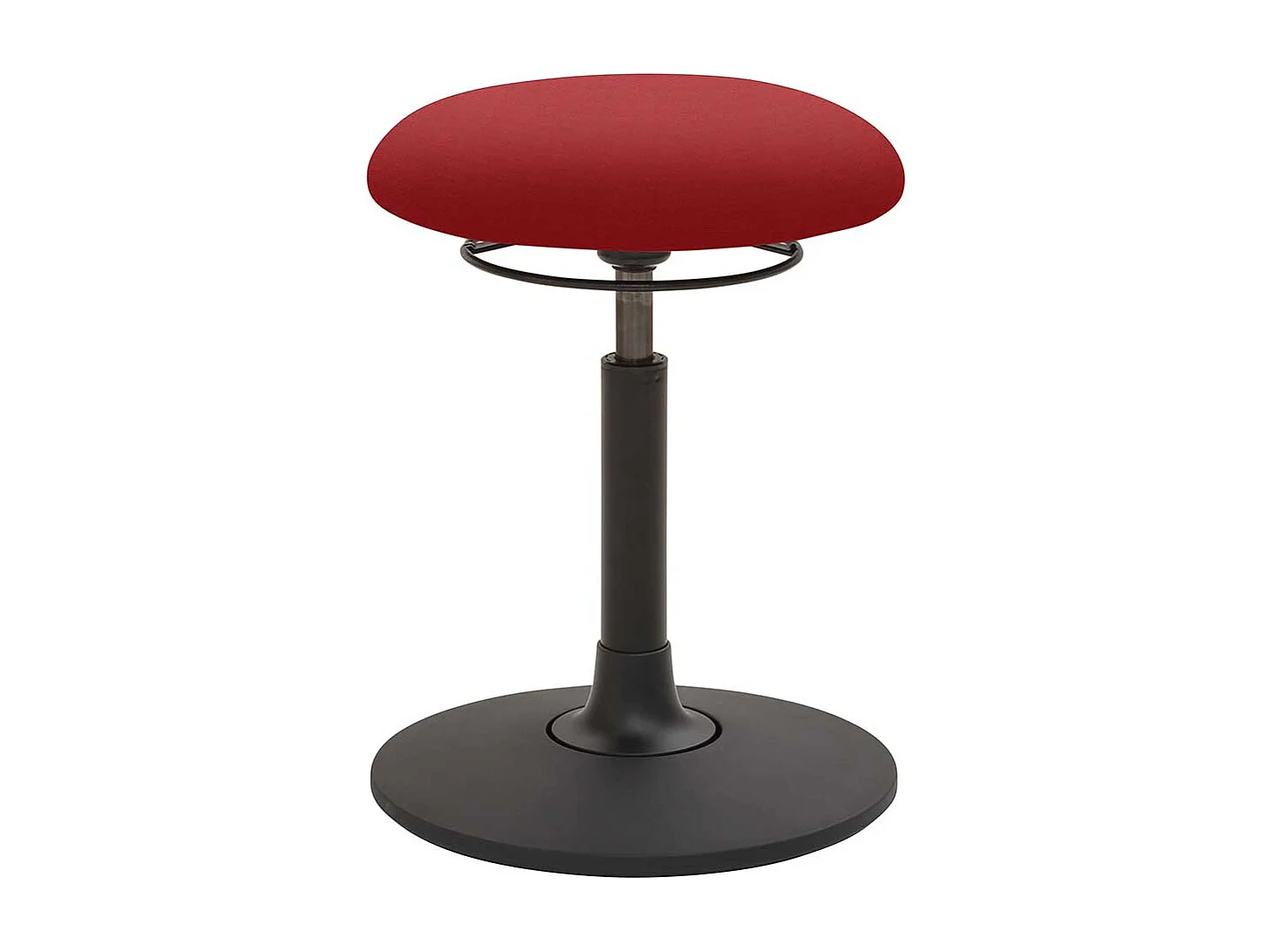 Pendel Arbeitshocker in Rot Schwarz