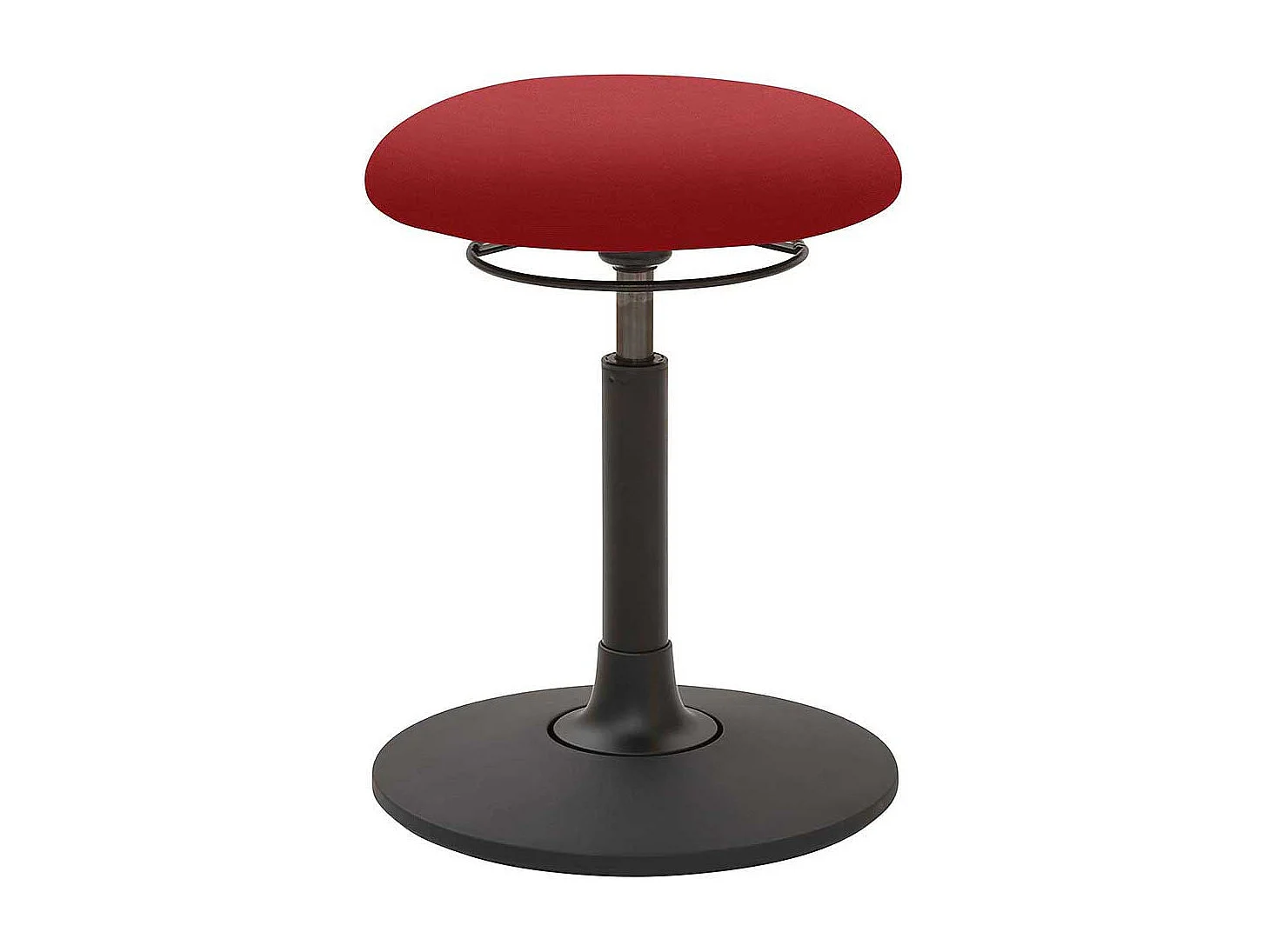 Pendel Arbeitshocker in Rot Schwarz