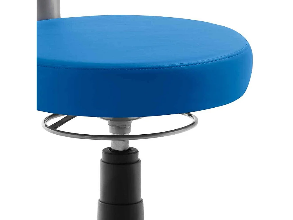Höhenverstellbarer Arbeitshocker in Blau Schwarz
