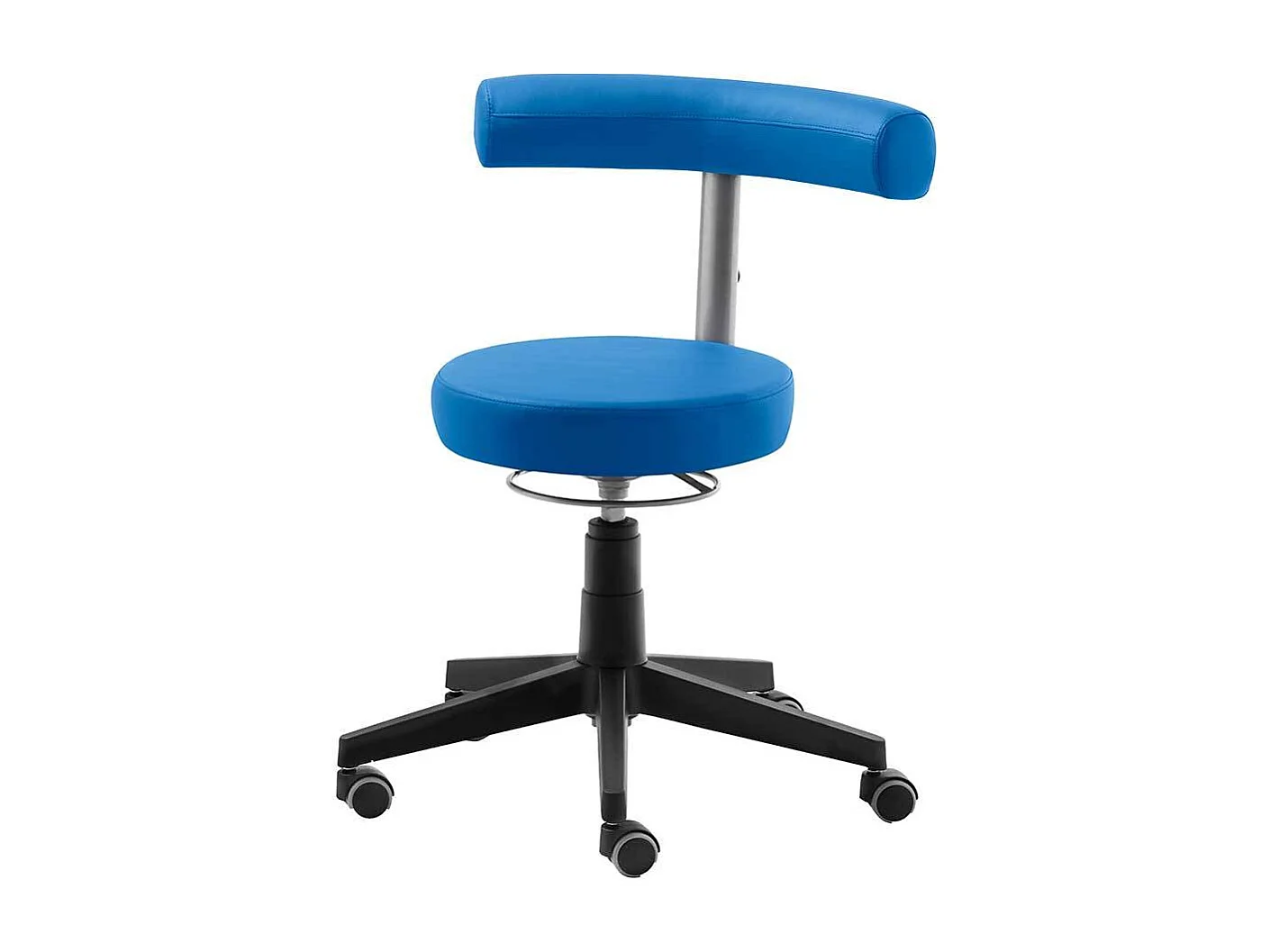 Höhenverstellbarer Arbeitshocker in Blau Schwarz