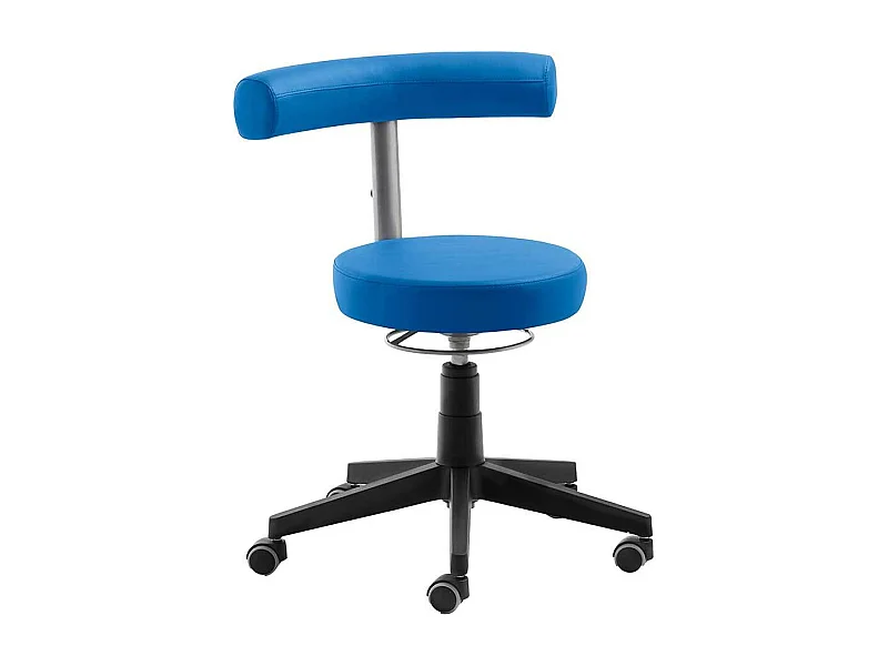 Höhenverstellbarer Arbeitshocker in Blau Schwarz