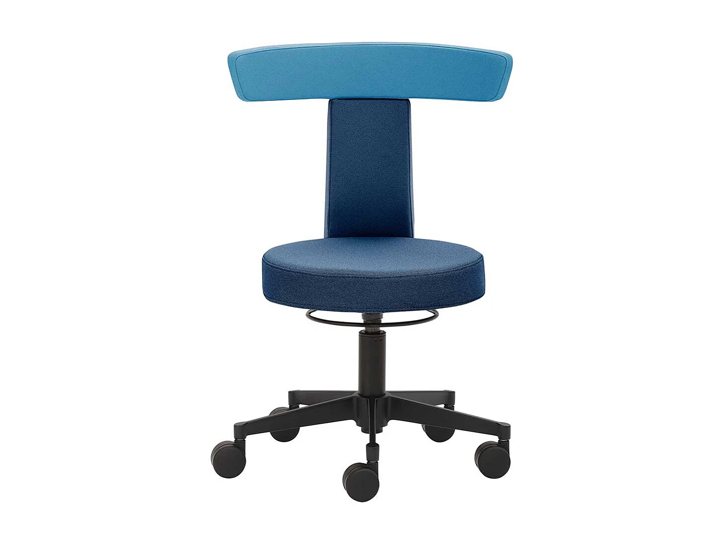 Drehbarer Funktionshocker in modernem Design gepolsterter Rückenlehne