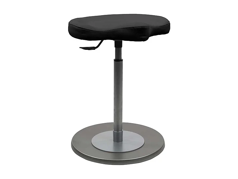 Pendelhocker in Schwarz und Silberfarben höhenverstellbar