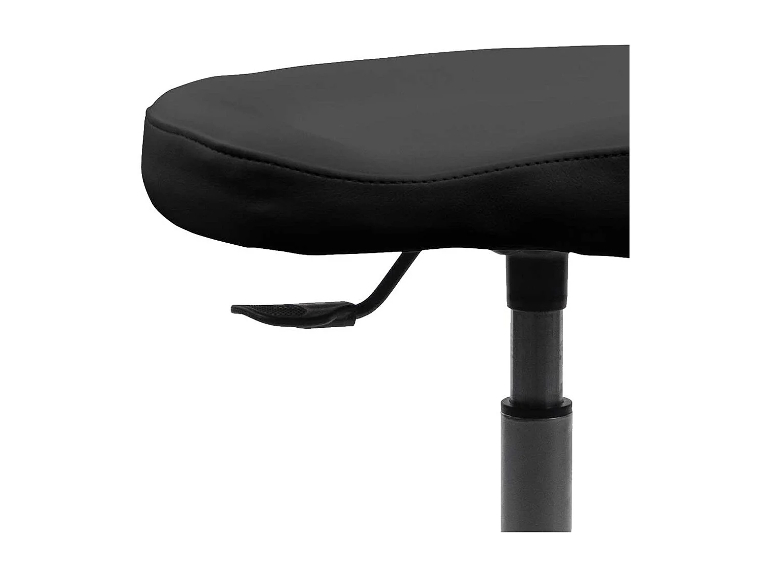 Pendelhocker in Schwarz und Silberfarben höhenverstellbar