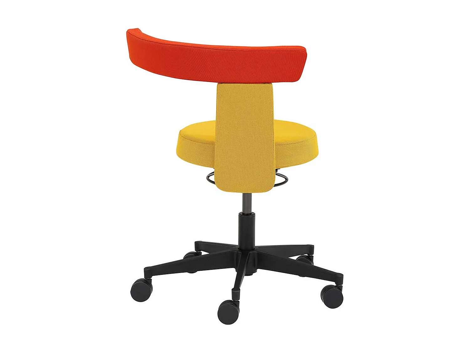 Arbeitsdrehhocker mit gepolsterter Rückenlehne modernem Design