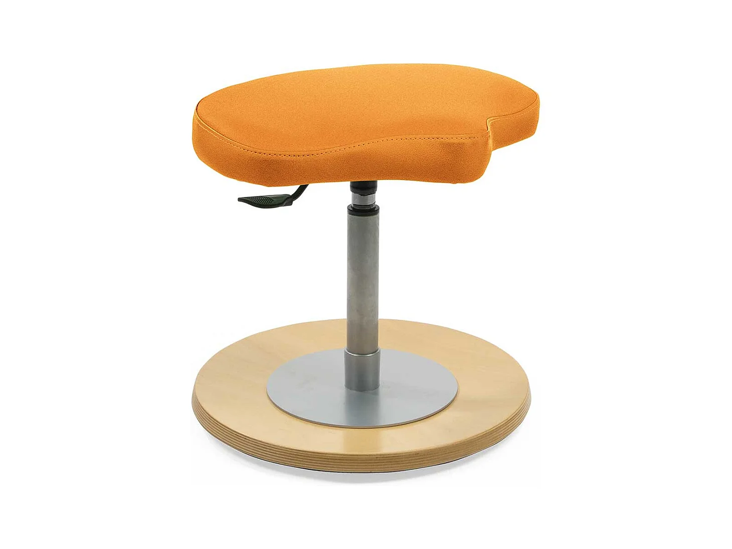 Verstellbarer Kinderhocker Made in Germany Orange und Buchefarben