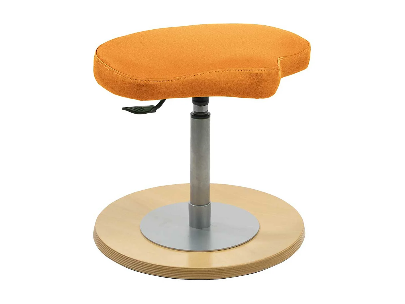 Verstellbarer Kinderhocker Made in Germany Orange und Buchefarben