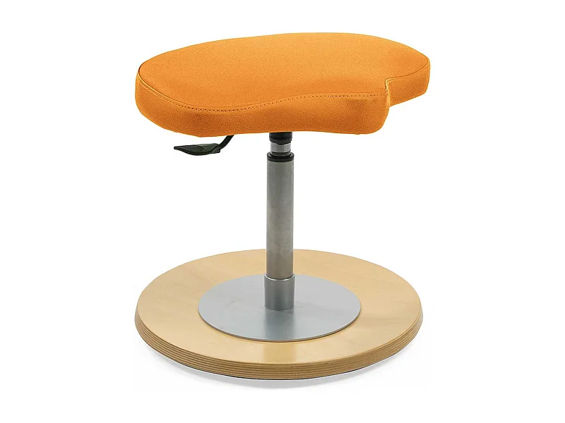 Verstellbarer Kinderhocker Made in Germany Orange und Buchefarben