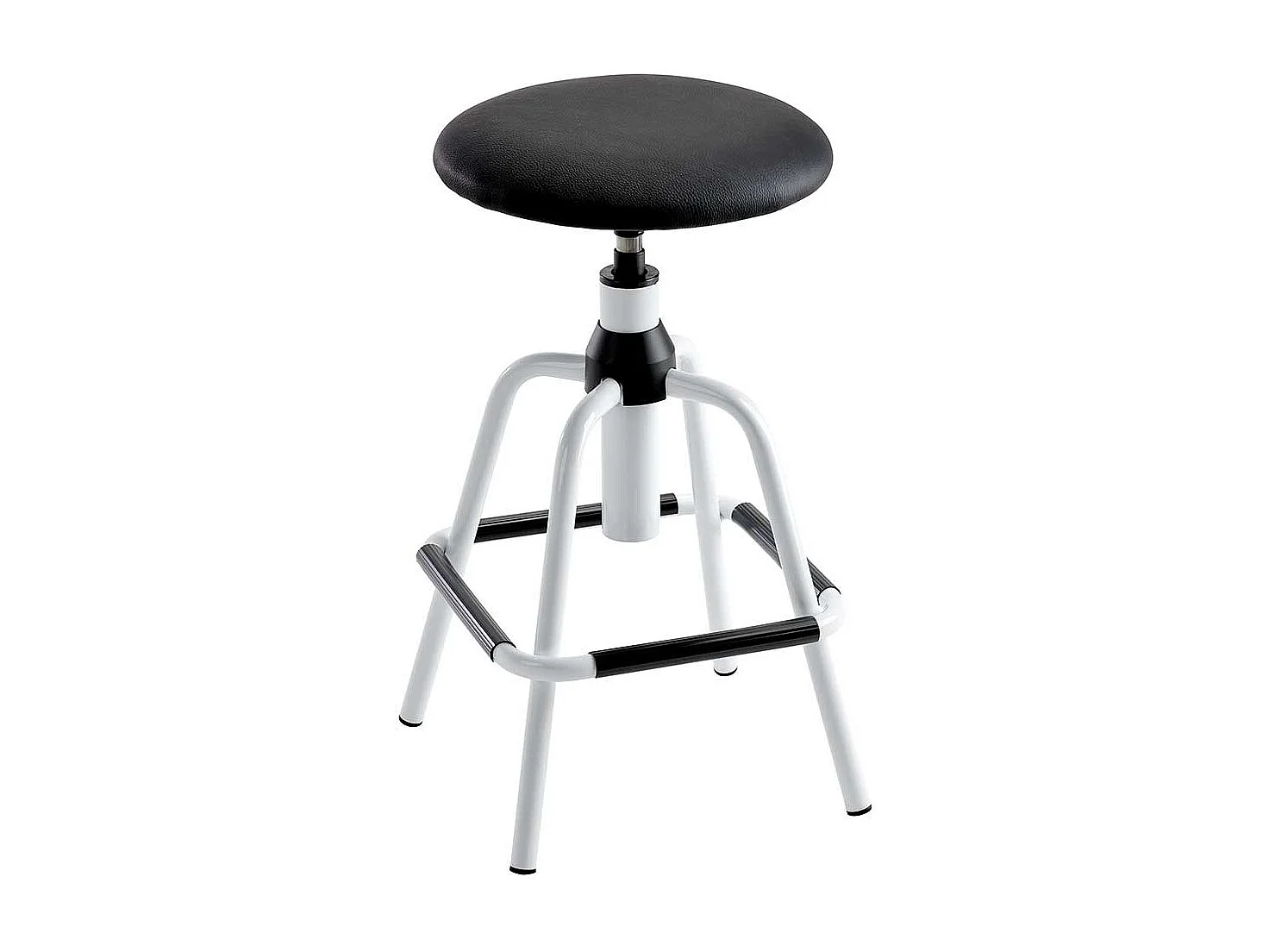 Arbeitshocker drehbar Vierfußgestell aus Metall