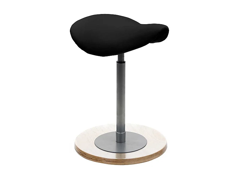 Pendelhocker durch Gasdruck höhenverstellbar Sattelsitz in Schwarz