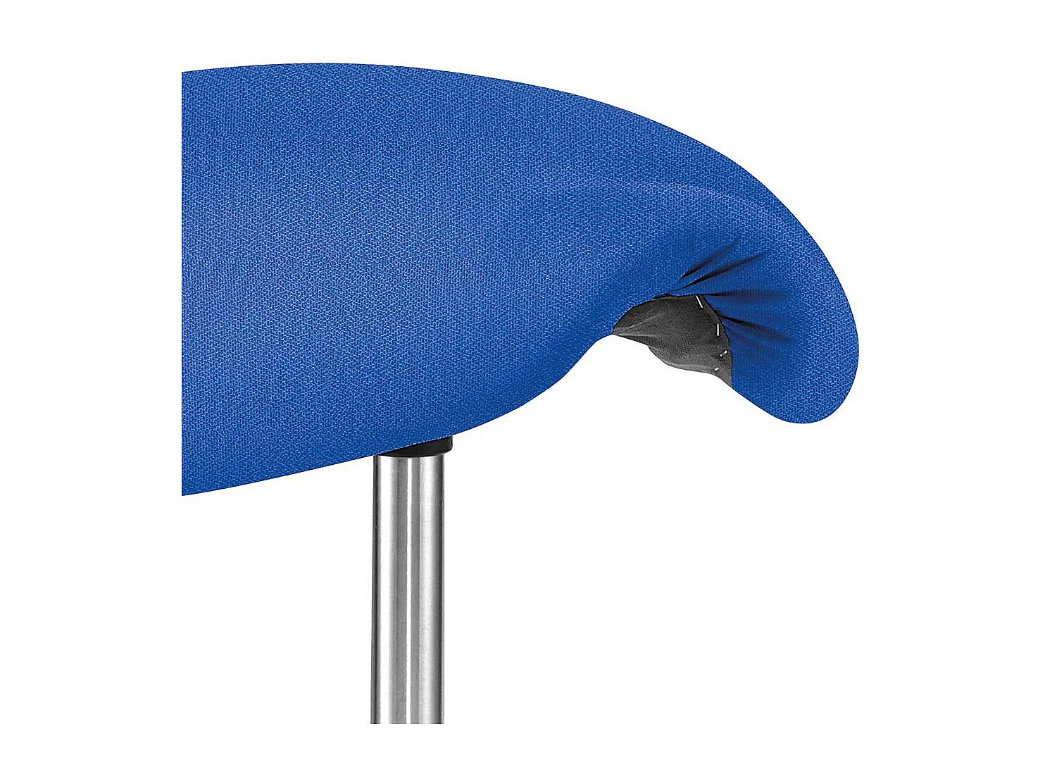 Bürohocker in Blau Webstoff rollbar