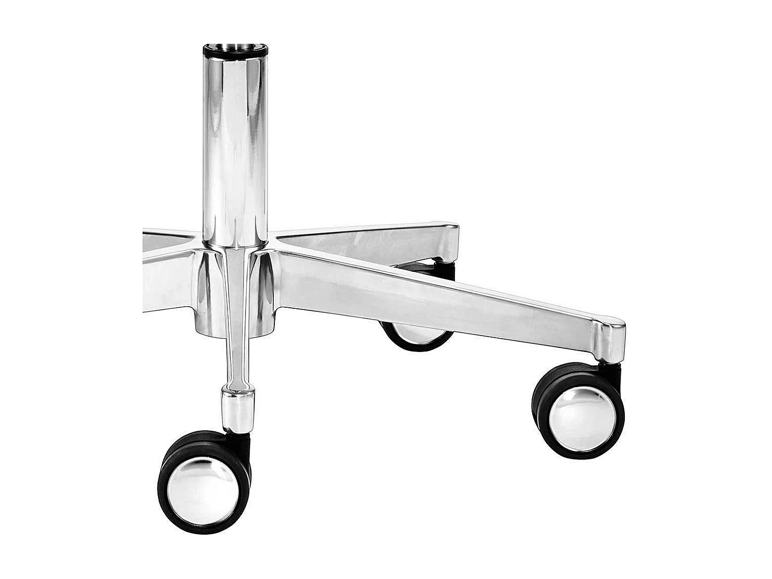 Bürohocker in Blau Webstoff rollbar