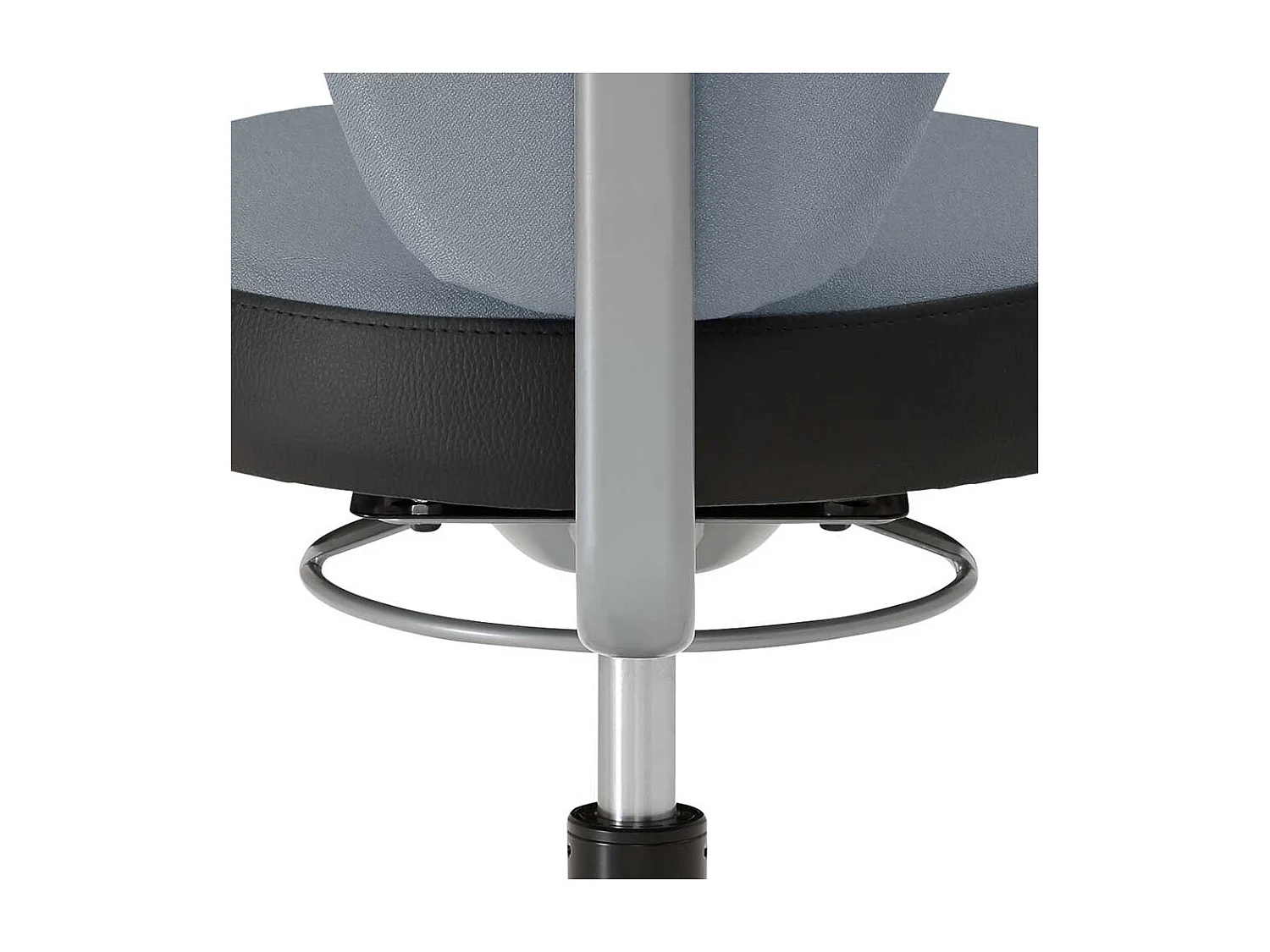 Arbeitshocker durch Gasdruck höhenverstellbar gepolsterter Rückenlehne