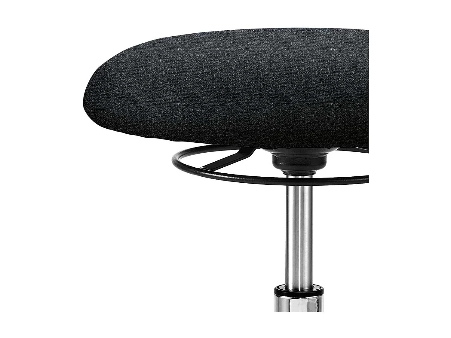 Arbeitshocker in Schwarz Webstoff dreh- und höhenverstellbar