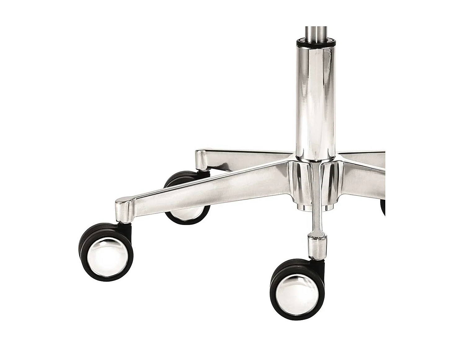 Arbeitshocker in Schwarz Webstoff dreh- und höhenverstellbar