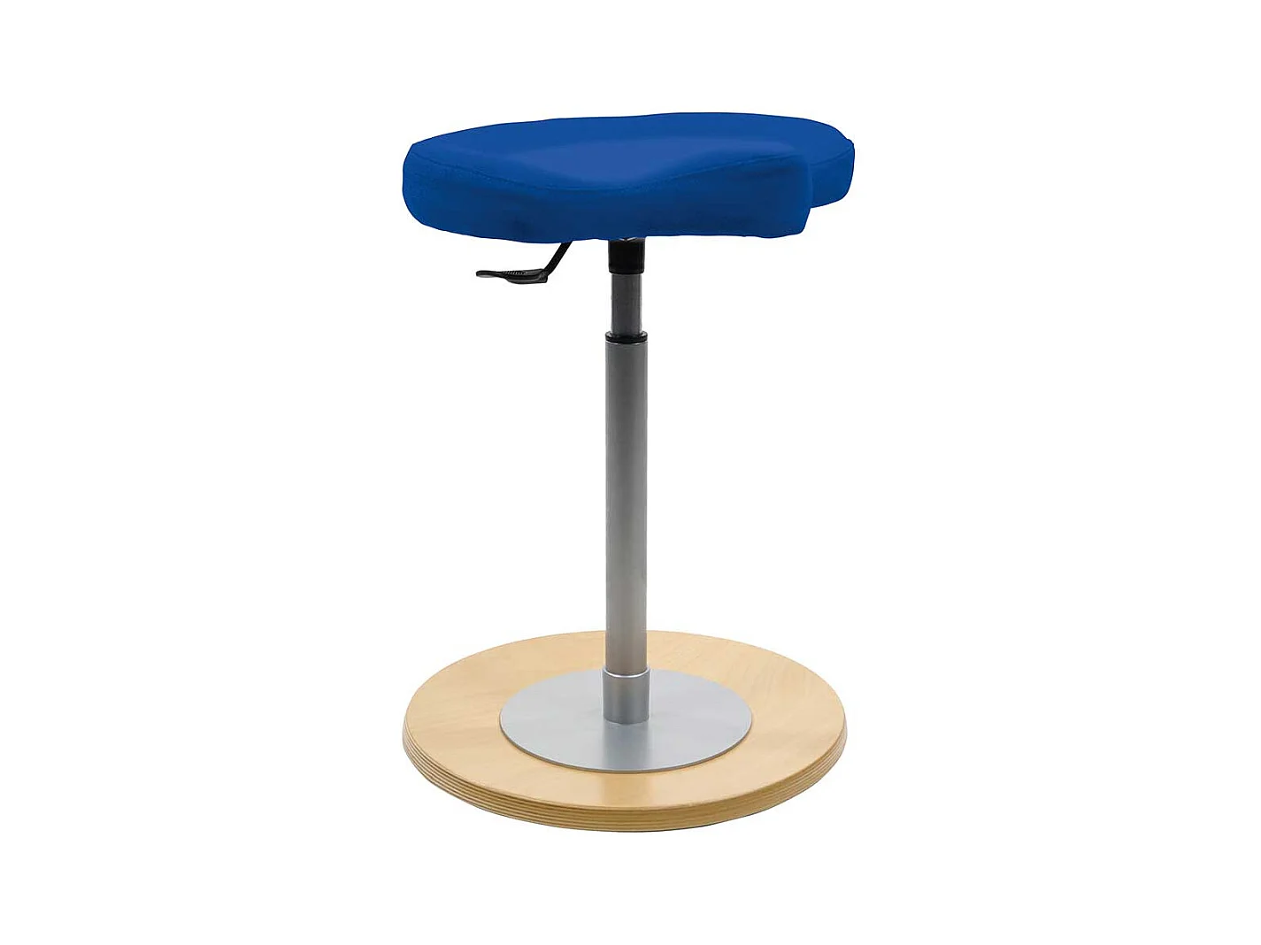 Moderner Pendelhocker blauer Stoffbezug Gasdruck h�henverstellbar