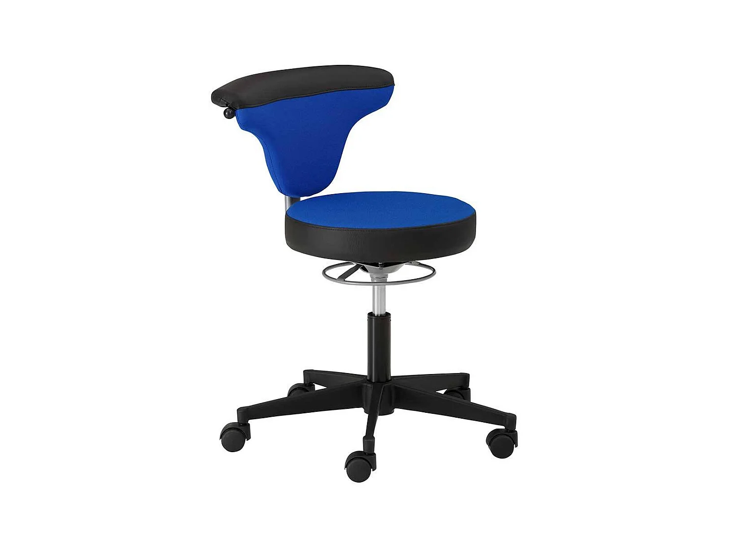 Arbeitsdrehhocker mit gepolsterter R�ckenlehne Made in Germany