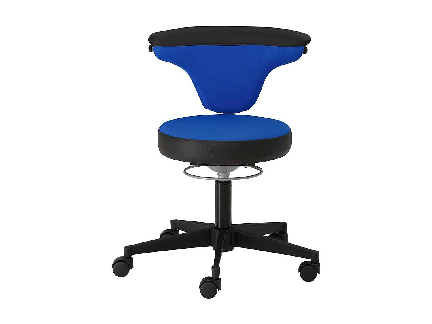 Arbeitsdrehhocker mit gepolsterter Rückenlehne Made in Germany