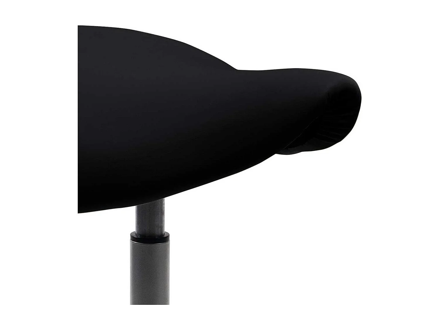 Pendelhocker mit Kunstleder Sattelsitz Schwarz höhenverstellbar