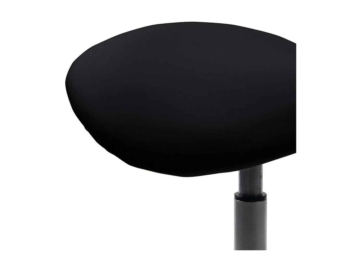 Pendelhocker mit Kunstleder Sattelsitz Schwarz höhenverstellbar