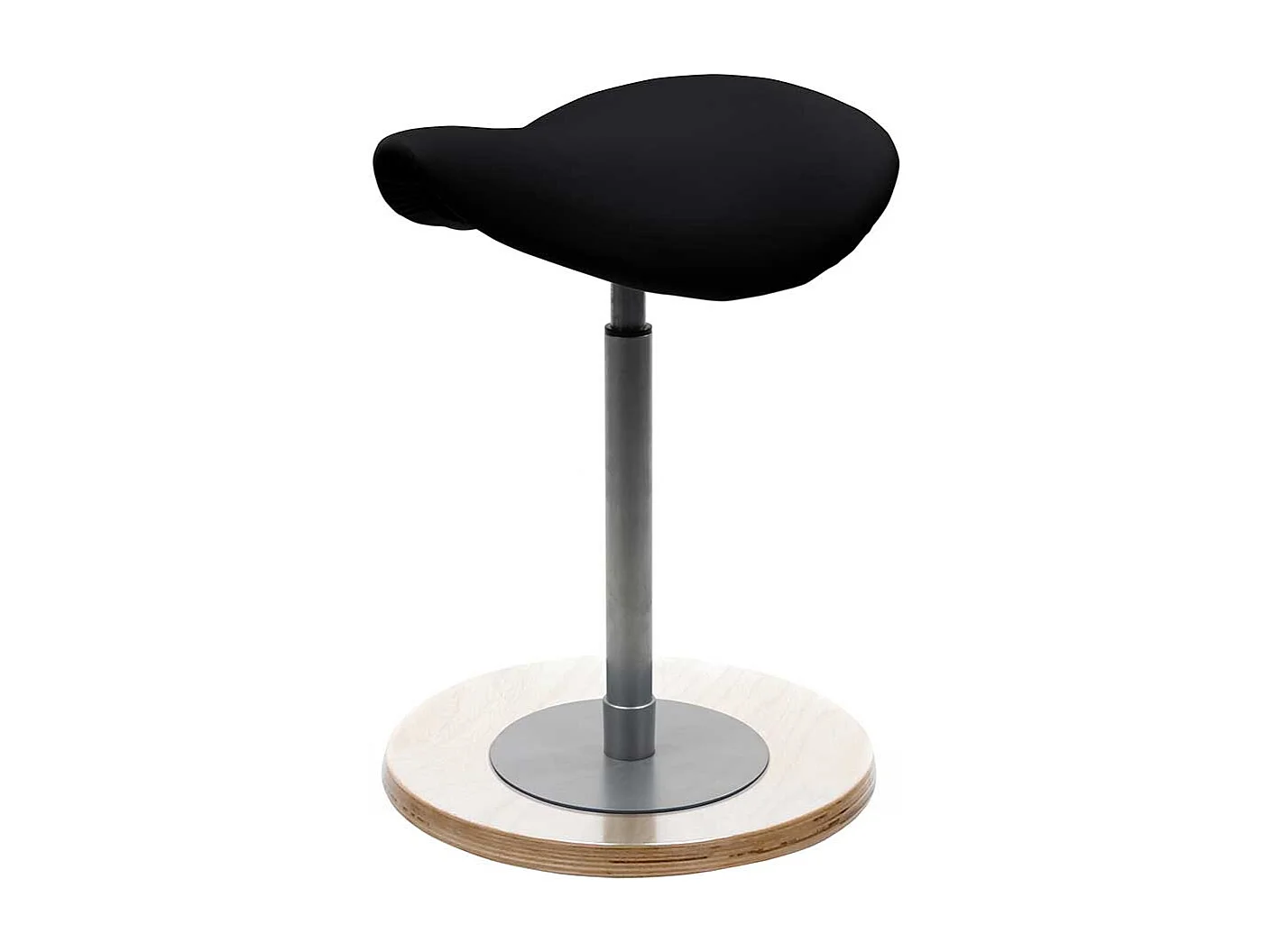 Pendelhocker mit Kunstleder Sattelsitz Schwarz höhenverstellbar