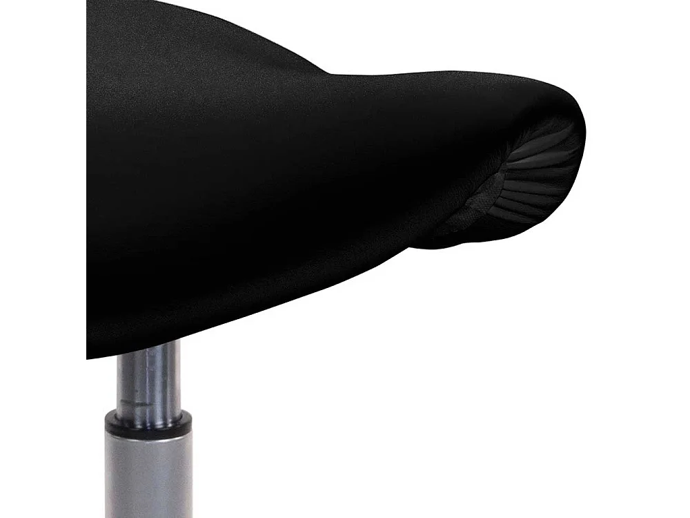 Arbeitshocker in Schwarz Silberfarben