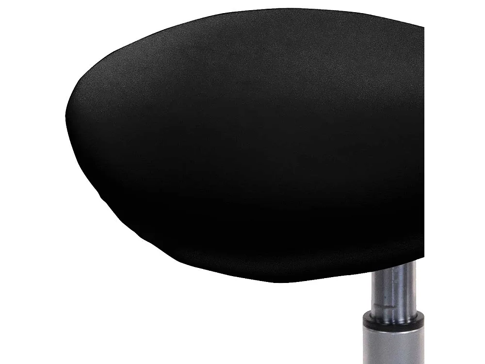 Arbeitshocker in Schwarz Silberfarben