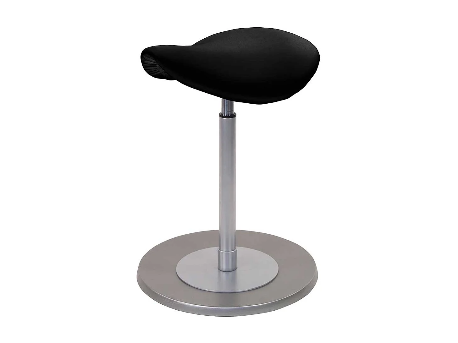 Arbeitshocker in Schwarz Silberfarben