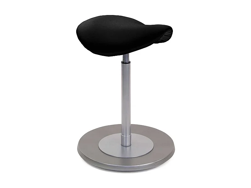 Arbeitshocker in Schwarz Silberfarben