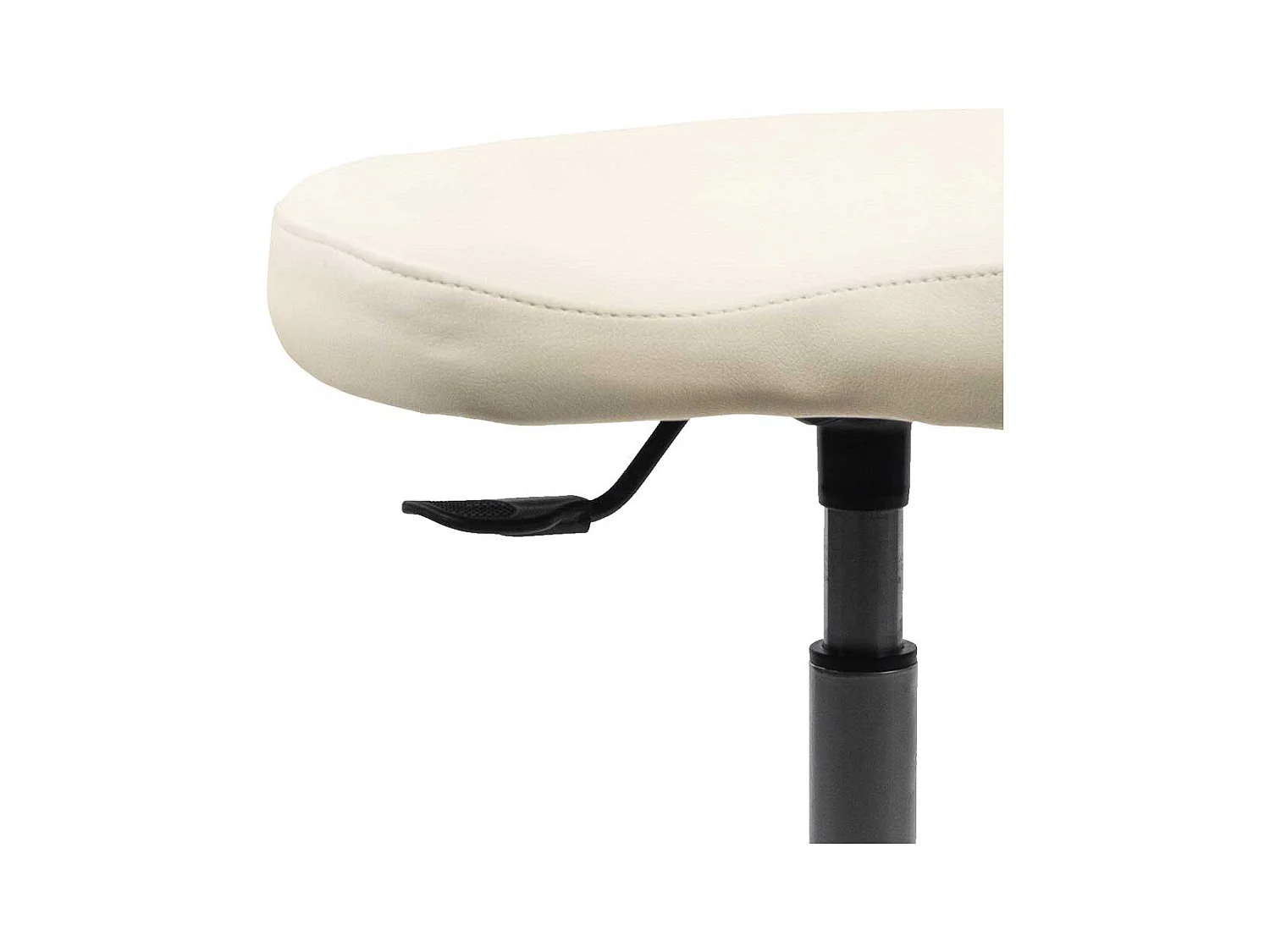 Höhenverstellbarer Pendelhocker aus Kunstleder Weiß