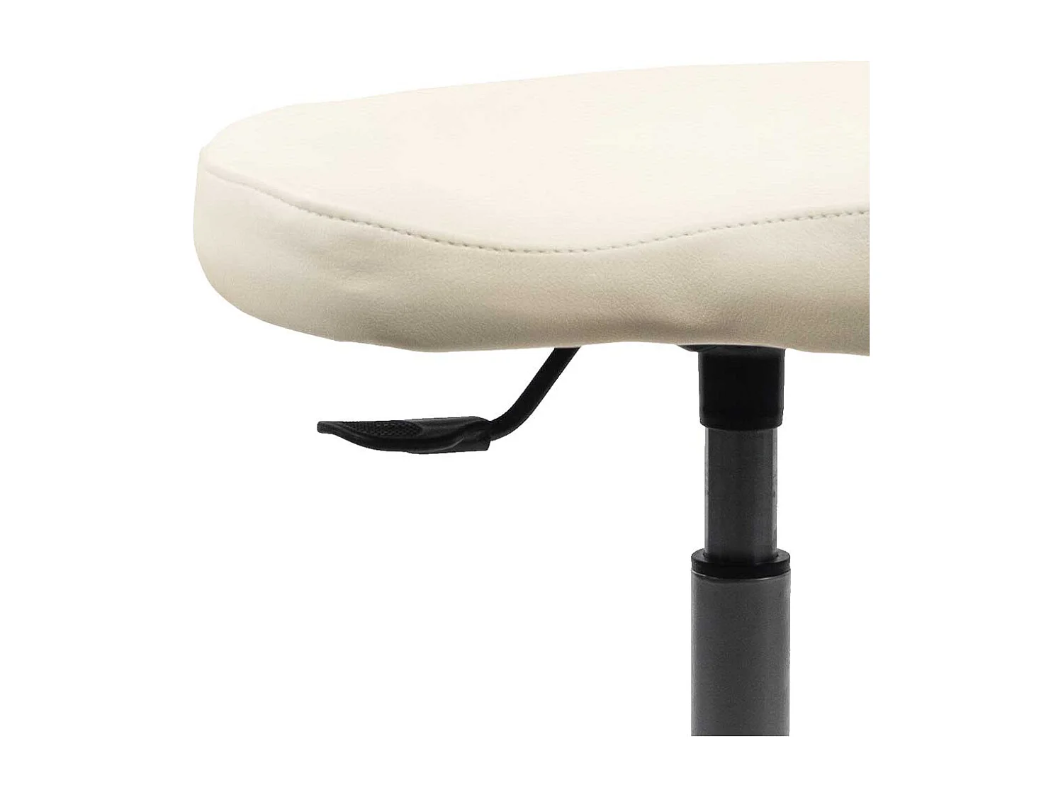 Höhenverstellbarer Pendelhocker aus Kunstleder Weiß