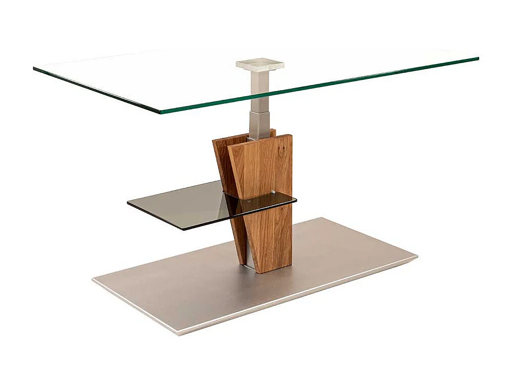Hydro Lift Couchtisch mit Sicherheitsglasplatte 100 cm breit