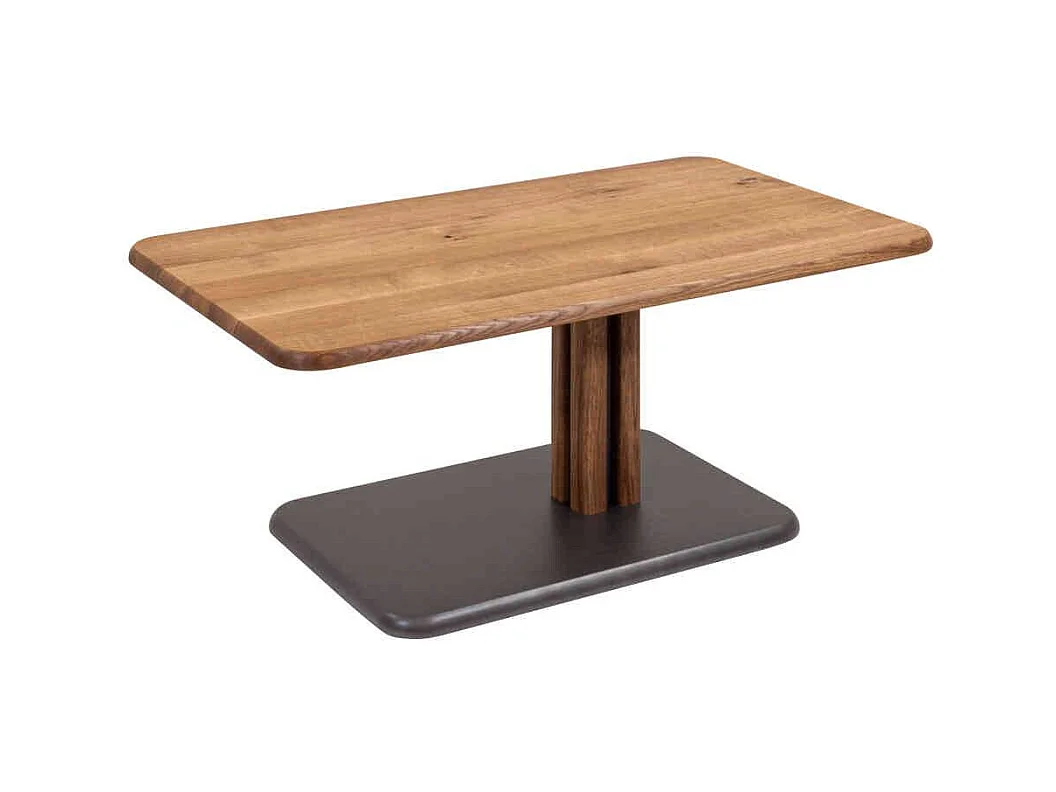 Couchtisch in Wildeichefarben Massivholzplatte