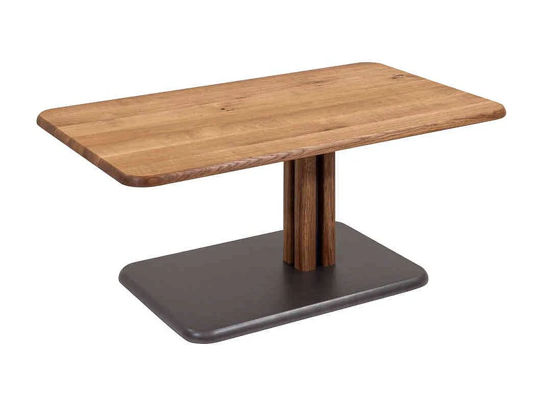 Couchtisch in Wildeichefarben Massivholzplatte