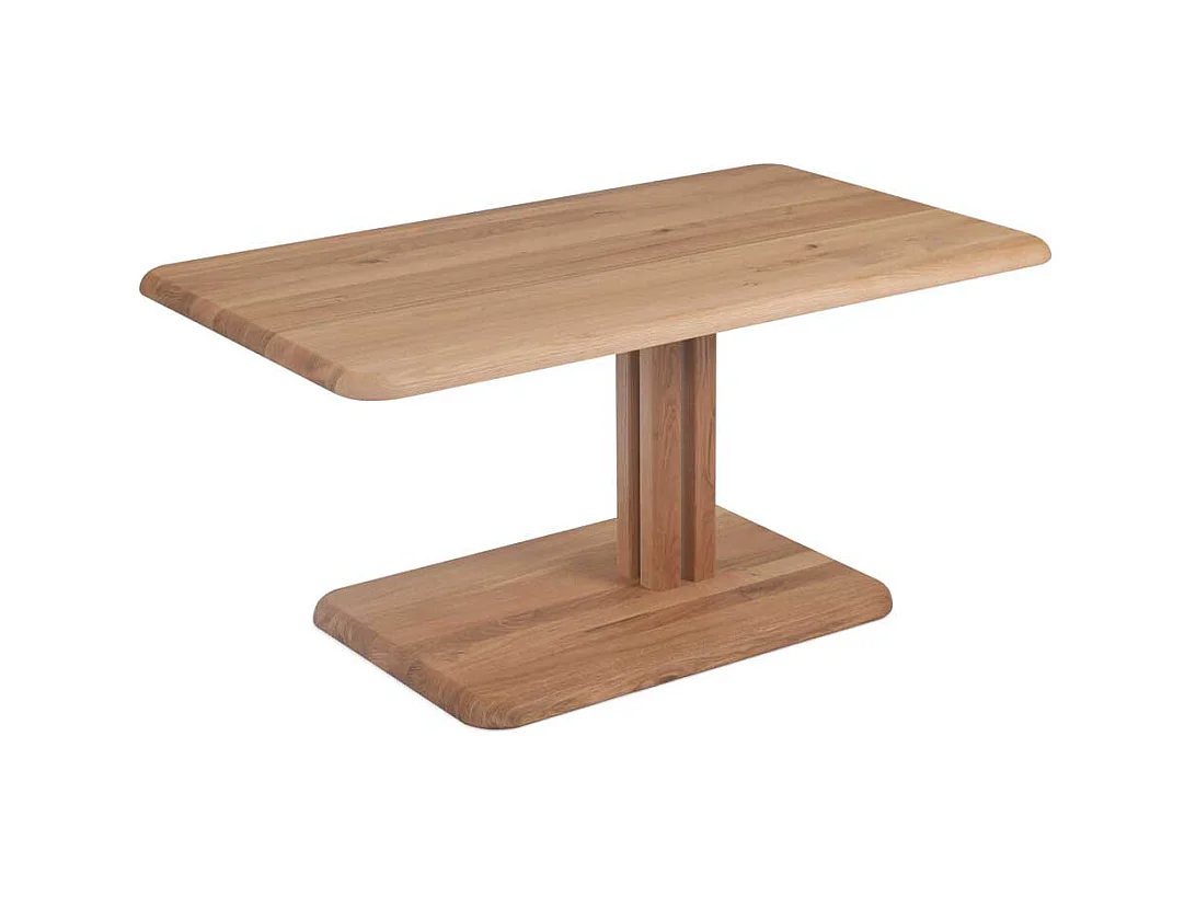 Lift Wohnzimmertisch aus Wildeiche Massivholz Bianco ge�lt