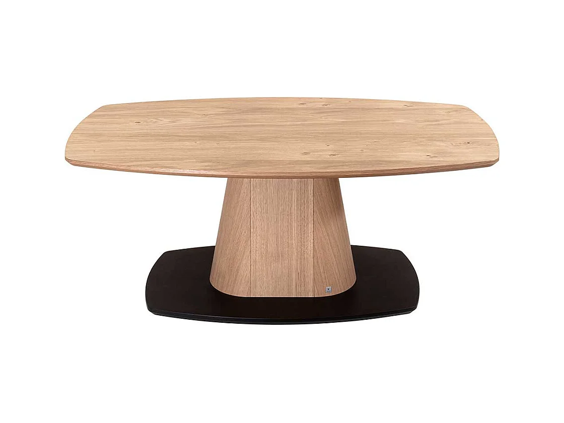 Wohnzimmer Tisch verstellbar in Wildeiche Bianco und Anthrazit Made in Germany