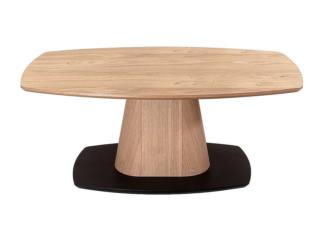 Wohnzimmer Tisch verstellbar in Wildeiche Bianco und Anthrazit Made in Germany