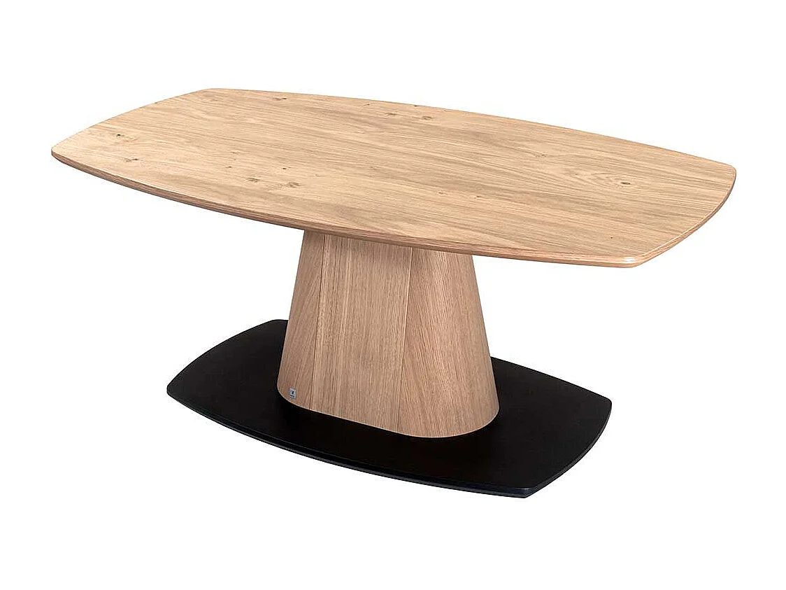 Wohnzimmer Tisch verstellbar in Wildeiche Bianco und Anthrazit Made in Germany