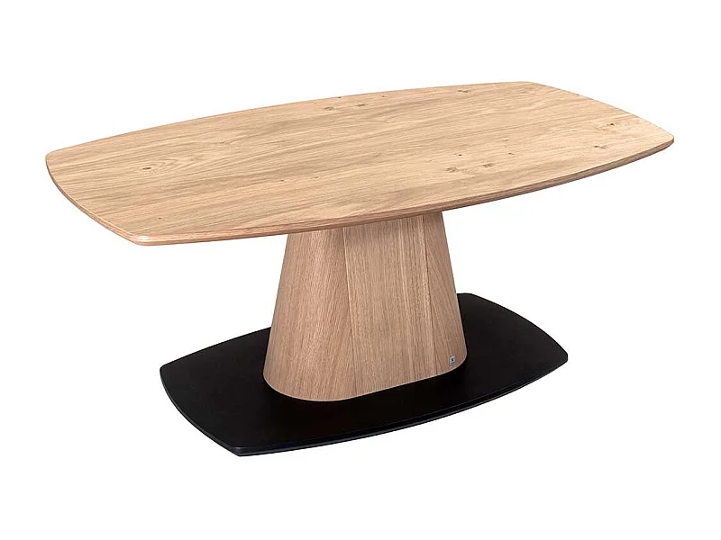 Wohnzimmer Tisch verstellbar in Wildeiche Bianco und Anthrazit Made in Germany