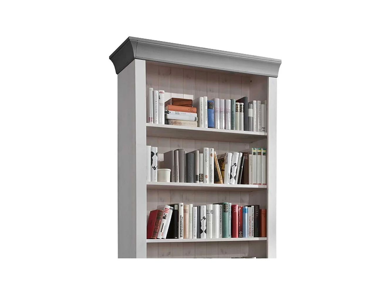 Standregal in Weiß Grau Landhaus