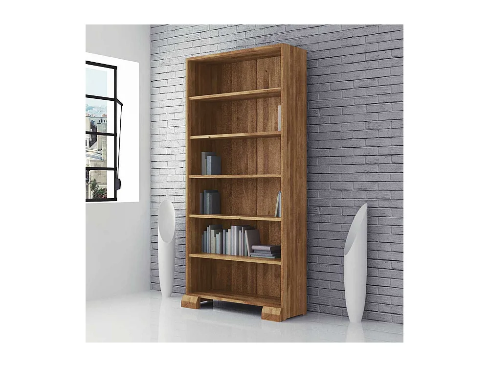Massivholzregal für Bücher Wildeiche geölt