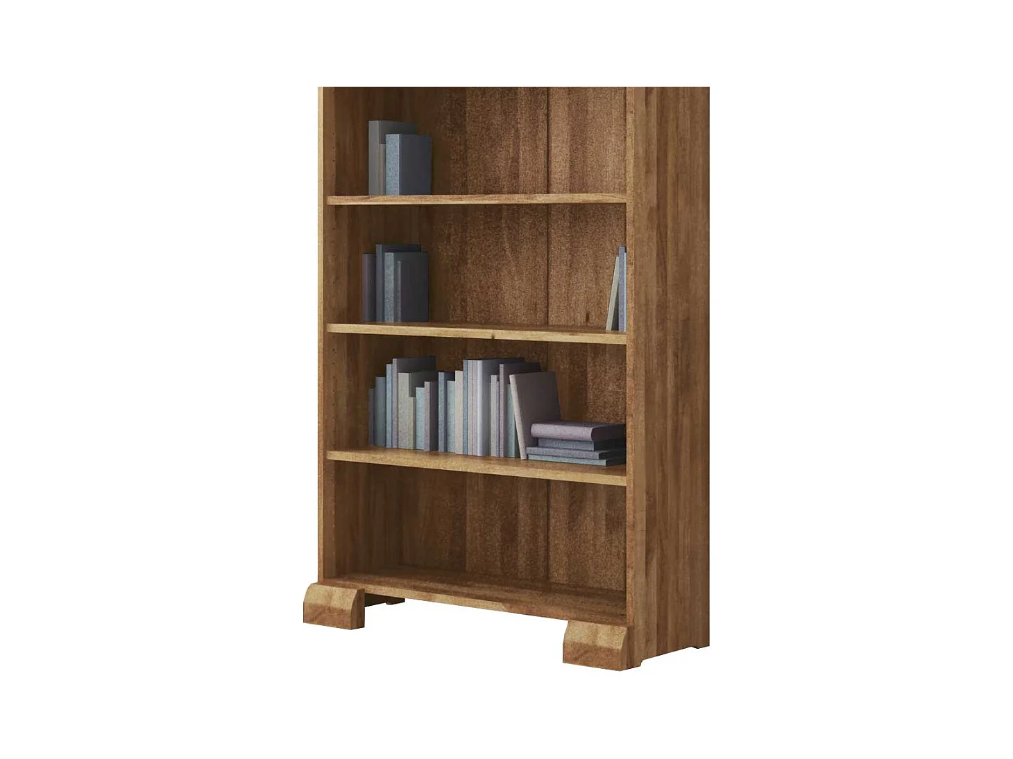 Massivholzregal für Bücher Wildeiche geölt