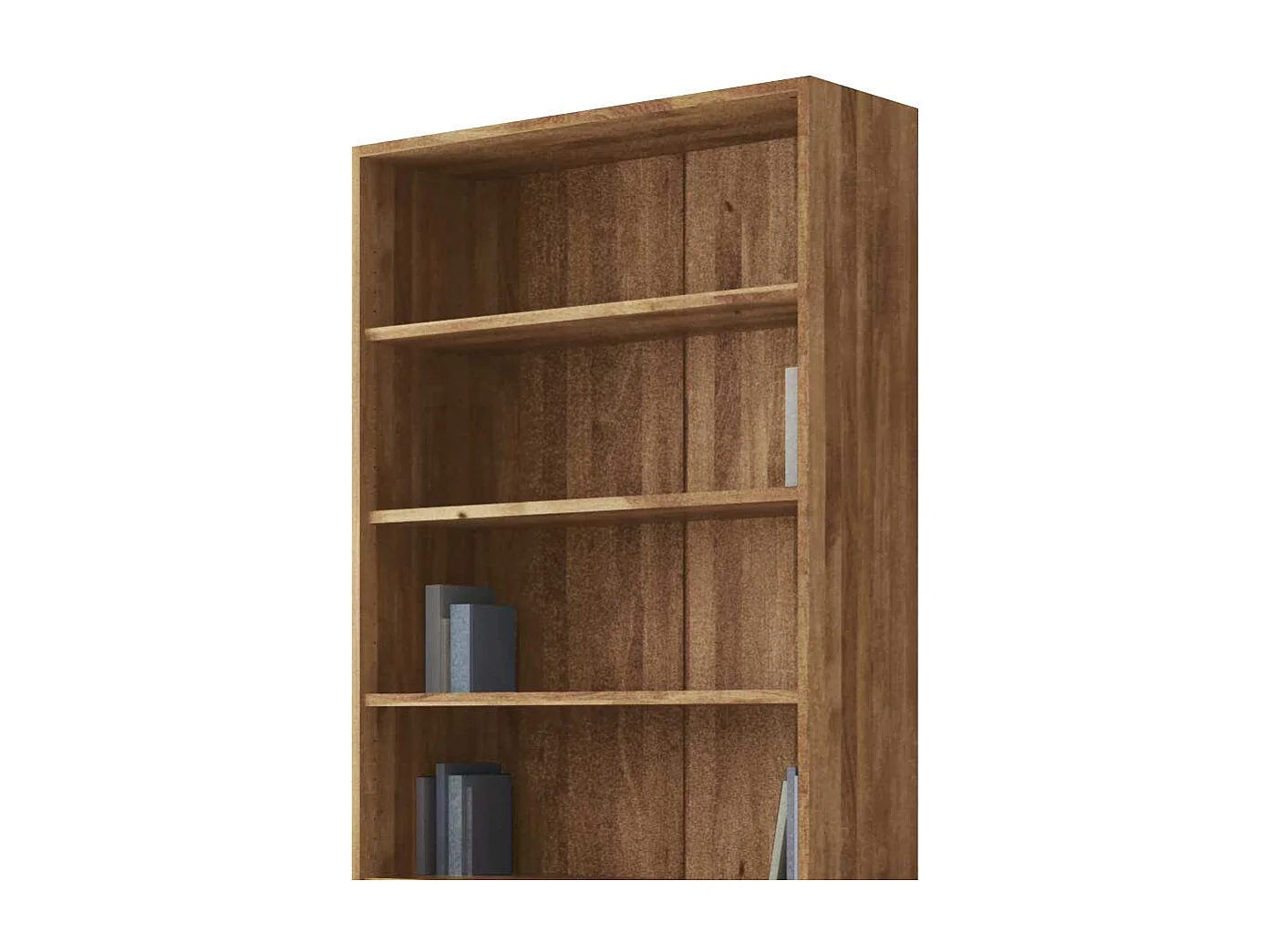 Massivholzregal für Bücher Wildeiche geölt