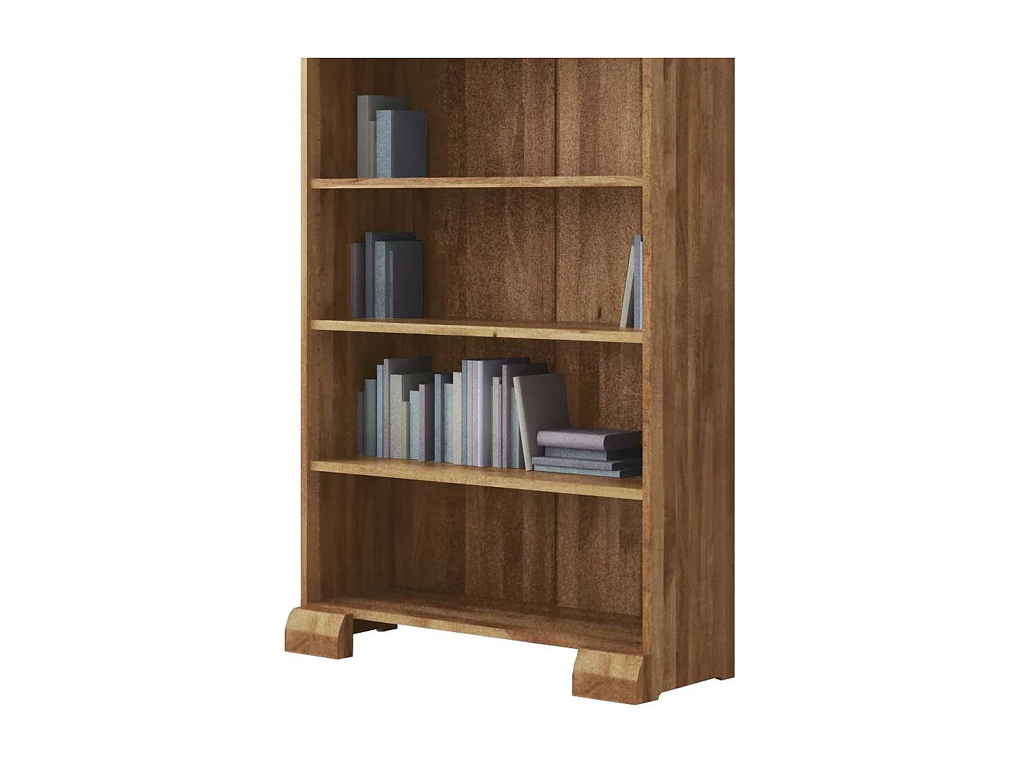 Massivholzregal für Bücher Wildeiche geölt