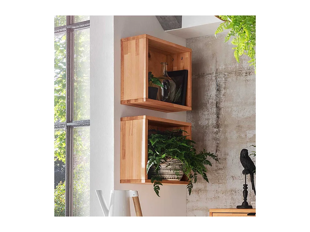 Holz Regalwürfel aus Kernbuche Massivholz 20 cm oder 35 cm tief