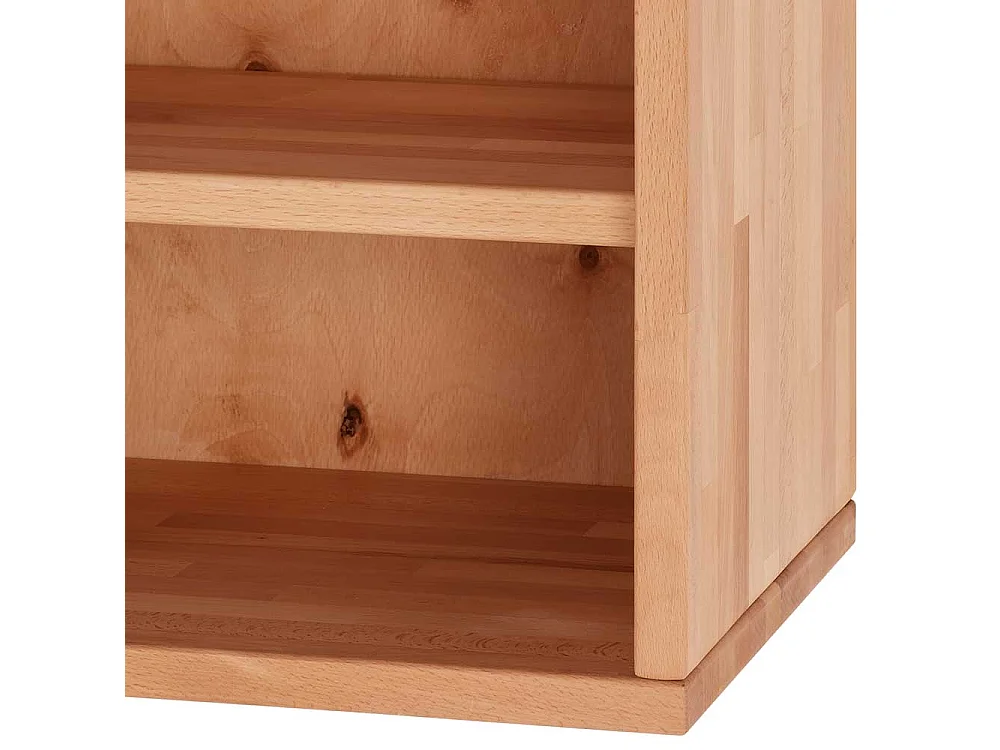 Massiver Regalwürfel aus Kernbuche Massivholz mit Rückwand