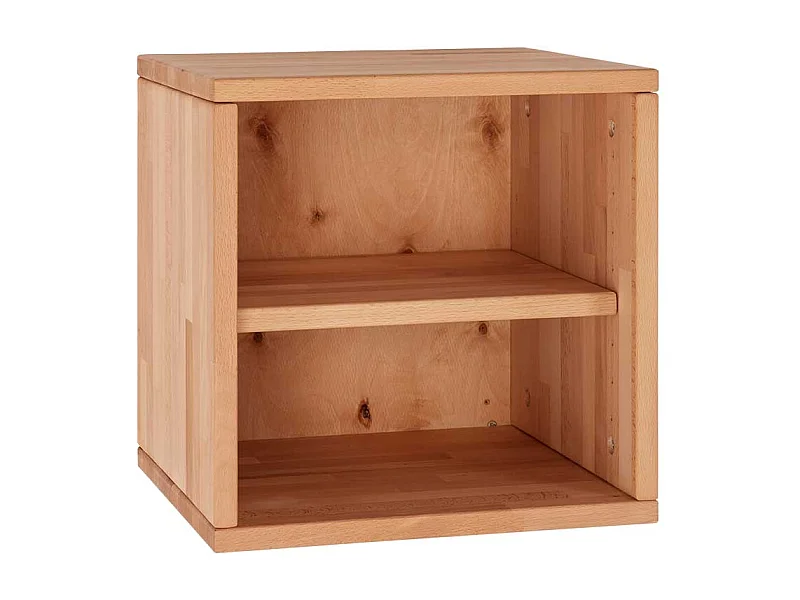 Massiver Regalwürfel aus Kernbuche Massivholz mit Rückwand