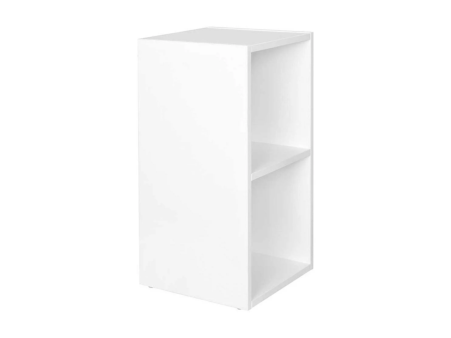 Buchregal mit Rückwand in Weiß und Schwarz 60 cm hoch - 30 cm breit