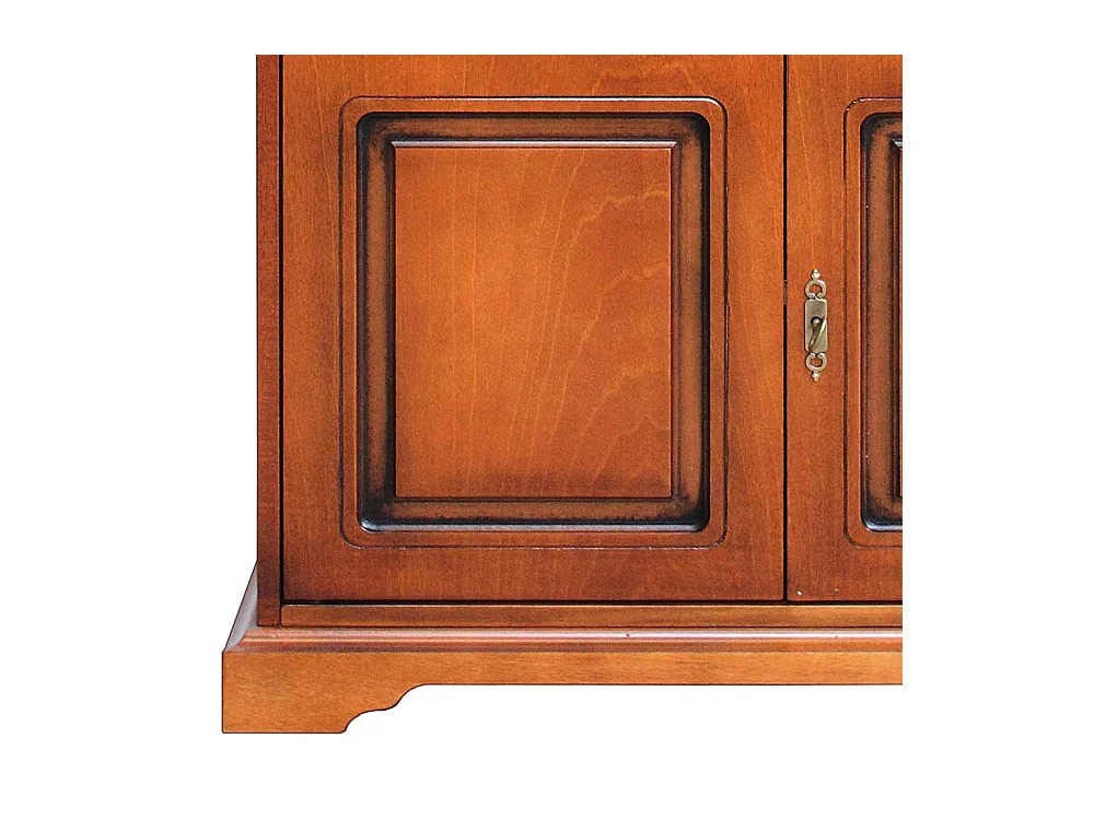 Standregal mit Türen im klassischen Stil Nussbaumfarben