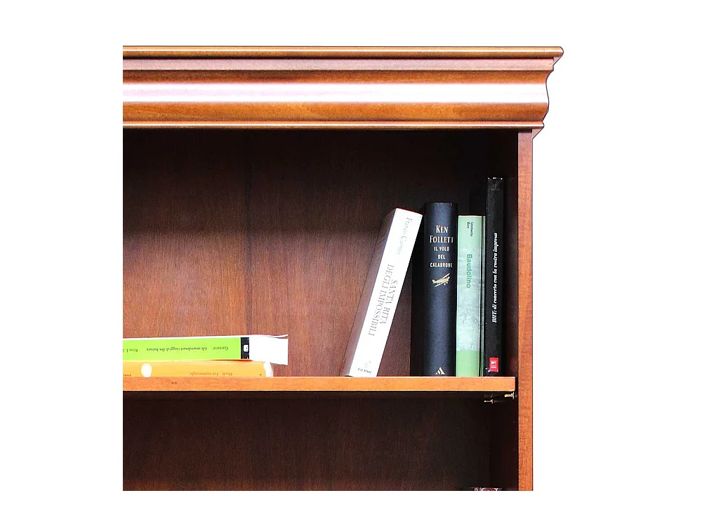 Standregal mit Türen im klassischen Stil Nussbaumfarben